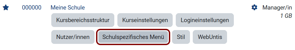 Schulspezifisches Menü