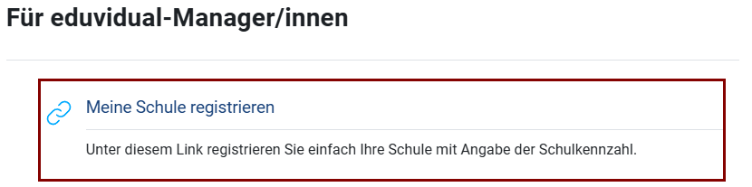 Meine Schule registrieren
