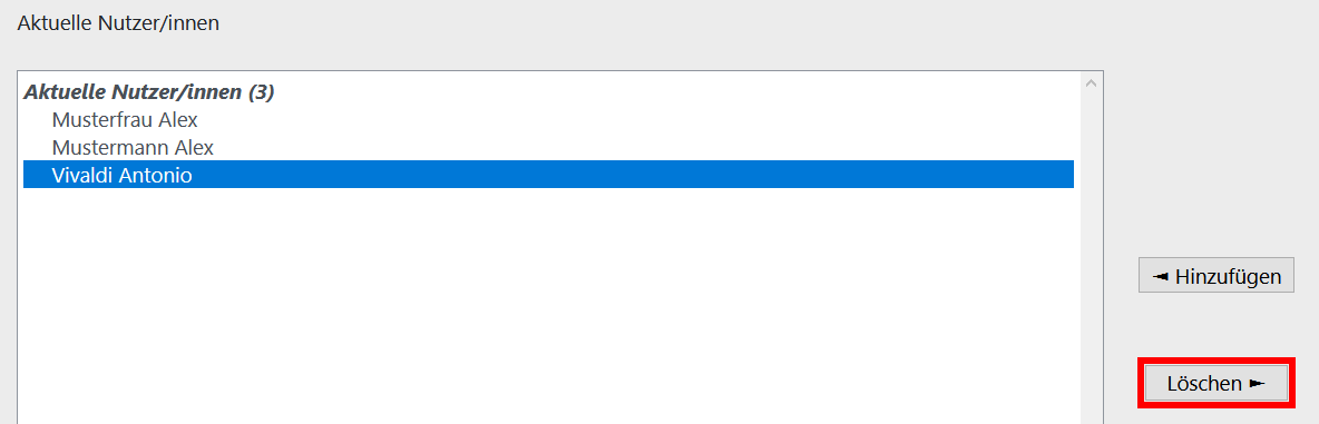 Mitglieder entfernen