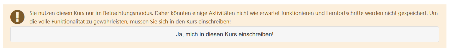 Kurs einschreiben