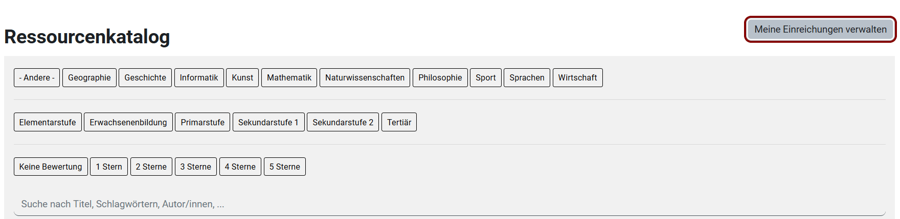 Meine Einreichungen verwalten