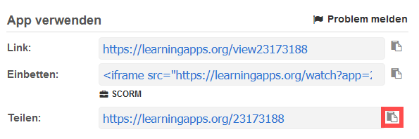 learningapps teilen