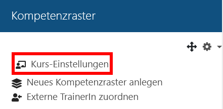 Kompetenzraster zuordnen