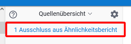 Übersicht über ausgeschlossene Textpassagen