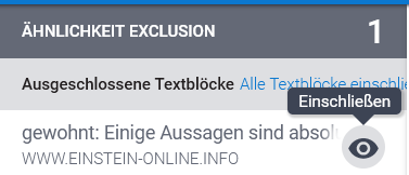 Textpassagen wieder einschließen
