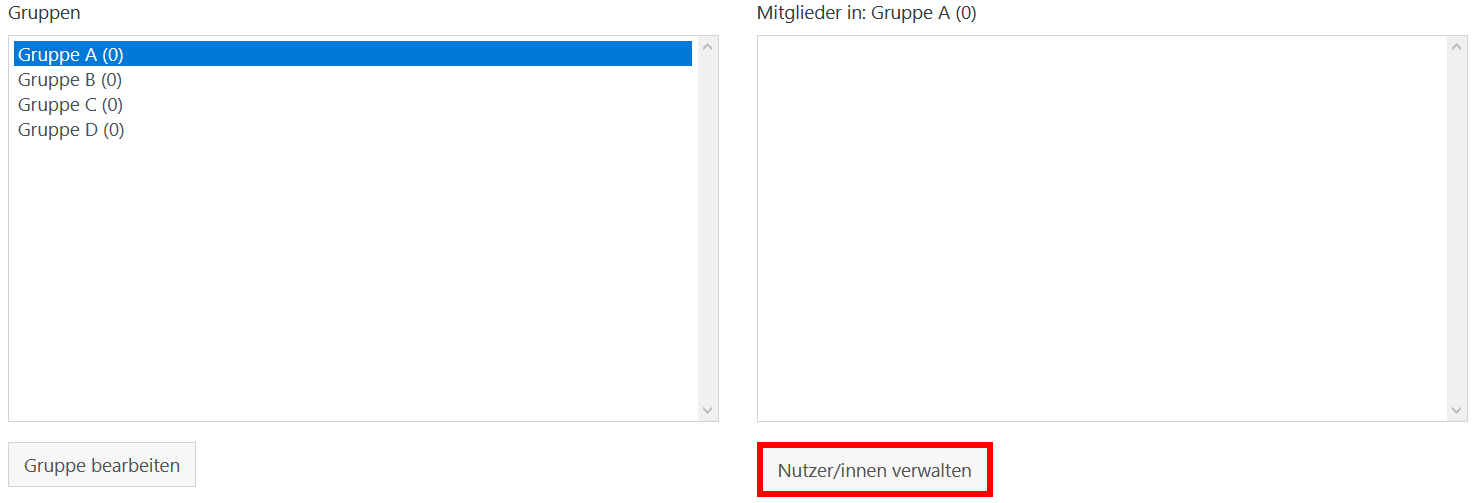 Nutzer/innen in Gruppen verwalten