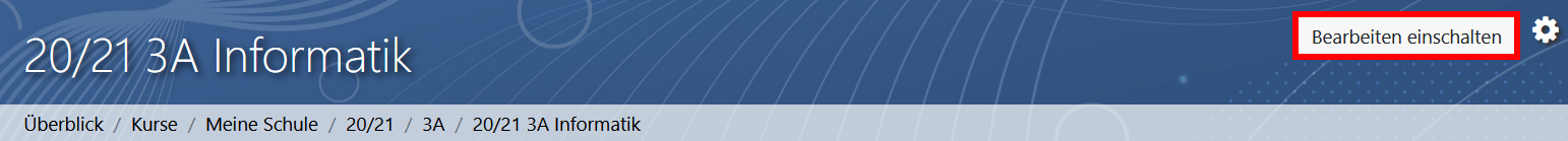 Bearbeiten einschalten