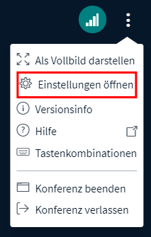 Einstellungen öffnen