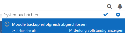 Backup erfolgreich abgeschlossen