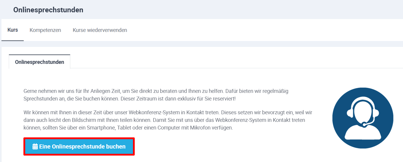 Onlinesprechstunde buchen